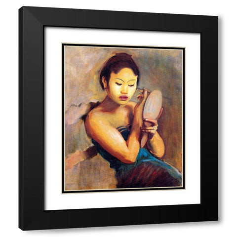 Javanese Girl at her Toilet, 1889 Black Modern Wood Framed Art Print with Double Matting by Sargent, John Singer