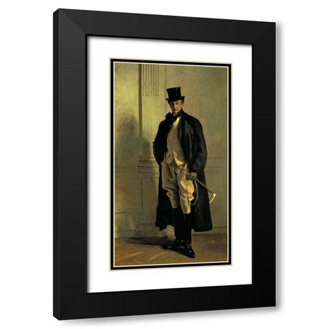 Lord Ribblesdale Black Modern Wood Framed Art Print with Double Matting by Sargent, John Singer
