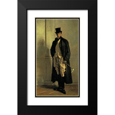 Lord Ribblesdale Black Modern Wood Framed Art Print with Double Matting by Sargent, John Singer