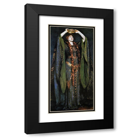 Miss Ellen Terry as Lady Macbeth Black Modern Wood Framed Art Print with Double Matting by Sargent, John Singer