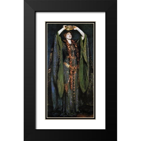 Miss Ellen Terry as Lady Macbeth Black Modern Wood Framed Art Print with Double Matting by Sargent, John Singer