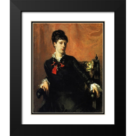 Miss Frances Sherborne Ridley Watts Black Modern Wood Framed Art Print with Double Matting by Sargent, John Singer