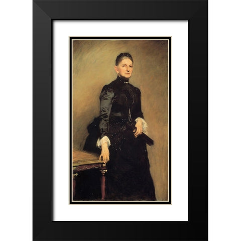 Mrs Adrian Iselin Black Modern Wood Framed Art Print with Double Matting by Sargent, John Singer