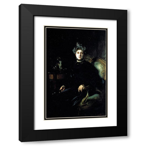 Mrs Wertheimer 1904 Black Modern Wood Framed Art Print with Double Matting by Sargent, John Singer