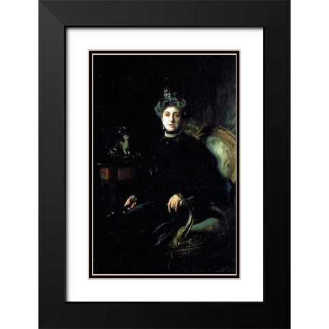 Mrs Wertheimer 1904 Black Modern Wood Framed Art Print with Double Matting by Sargent, John Singer