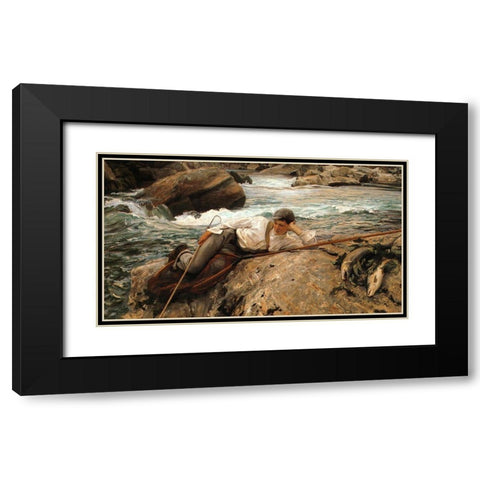 On his Holidays Black Modern Wood Framed Art Print with Double Matting by Sargent, John Singer