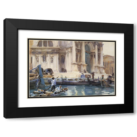 On the Steps of the Salute, 1906 Black Modern Wood Framed Art Print with Double Matting by Sargent, John Singer