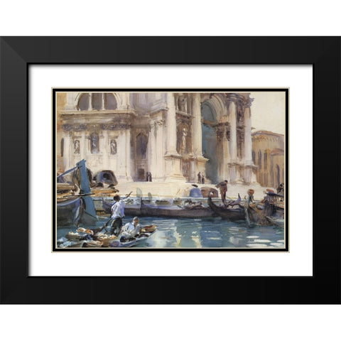 On the Steps of the Salute, 1906 Black Modern Wood Framed Art Print with Double Matting by Sargent, John Singer