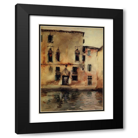 Palazzo Marcello, 1880-81 Black Modern Wood Framed Art Print with Double Matting by Sargent, John Singer