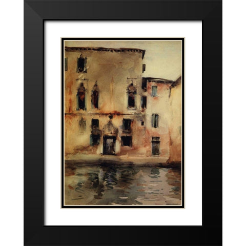 Palazzo Marcello, 1880-81 Black Modern Wood Framed Art Print with Double Matting by Sargent, John Singer