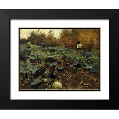 Pumpkins 1878-80 Black Modern Wood Framed Art Print with Double Matting by Sargent, John Singer