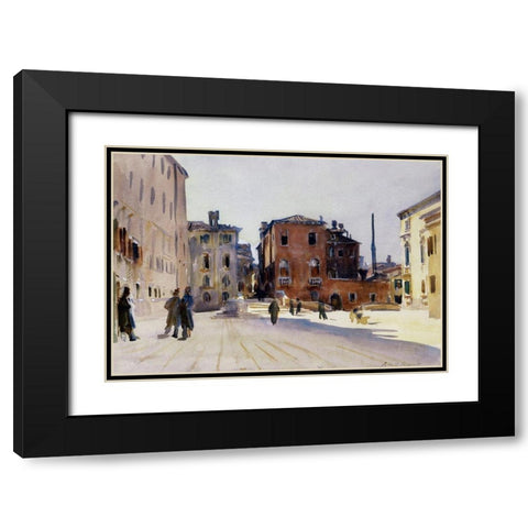 Santa Maria del Carmelo and the Scuola Grande dei Carmini, 1910 Black Modern Wood Framed Art Print with Double Matting by Sargent, John Singer