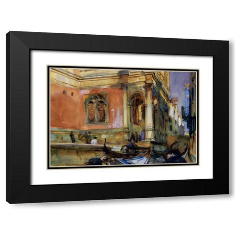Scuola di San Rocco, 1902-04 Black Modern Wood Framed Art Print with Double Matting by Sargent, John Singer
