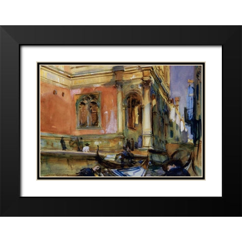Scuola di San Rocco, 1902-04 Black Modern Wood Framed Art Print with Double Matting by Sargent, John Singer