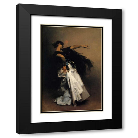 Spanish Dancer 1880-81 Black Modern Wood Framed Art Print with Double Matting by Sargent, John Singer
