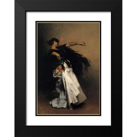 Spanish Dancer 1880-81 Black Modern Wood Framed Art Print with Double Matting by Sargent, John Singer