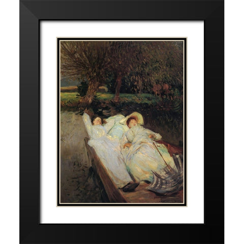 St Martins, Summer 1888 Black Modern Wood Framed Art Print with Double Matting by Sargent, John Singer