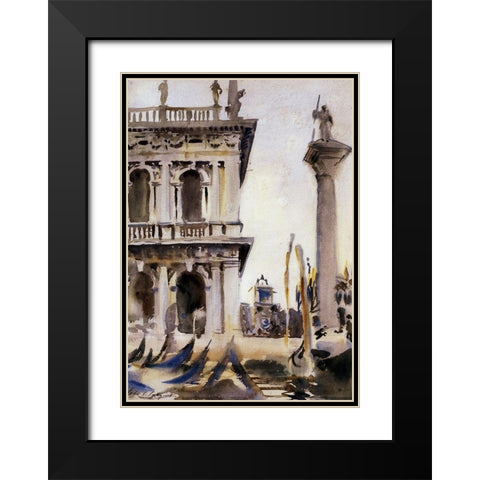 The Libreria, 1904 Black Modern Wood Framed Art Print with Double Matting by Sargent, John Singer