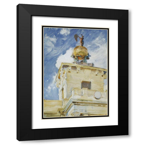 Venice La Dogana 1906 Black Modern Wood Framed Art Print with Double Matting by Sargent, John Singer