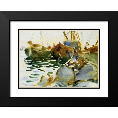 Venice Sunset, 1902-04 Black Modern Wood Framed Art Print with Double Matting by Sargent, John Singer