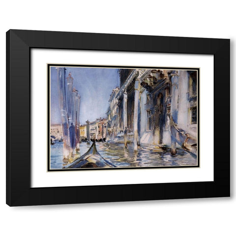 View of the Grand Canal, 1904 Black Modern Wood Framed Art Print with Double Matting by Sargent, John Singer