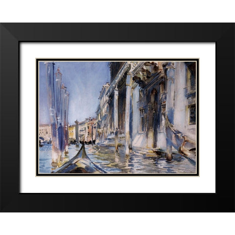 View of the Grand Canal, 1904 Black Modern Wood Framed Art Print with Double Matting by Sargent, John Singer