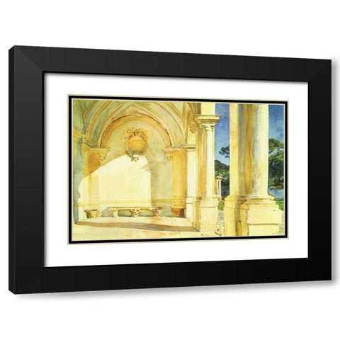 Villa Falconieri 1910 Black Modern Wood Framed Art Print with Double Matting by Sargent, John Singer