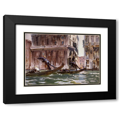 Vue de Venise, 1902-04 Black Modern Wood Framed Art Print with Double Matting by Sargent, John Singer