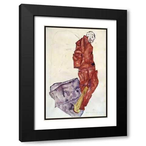Hindering The Artist Is A Crime, It Is Murdering Life In The Bud Black Modern Wood Framed Art Print with Double Matting by Schiele, Egon