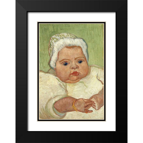 Marcelle Roulin Black Modern Wood Framed Art Print with Double Matting by Van Gogh, Vincent