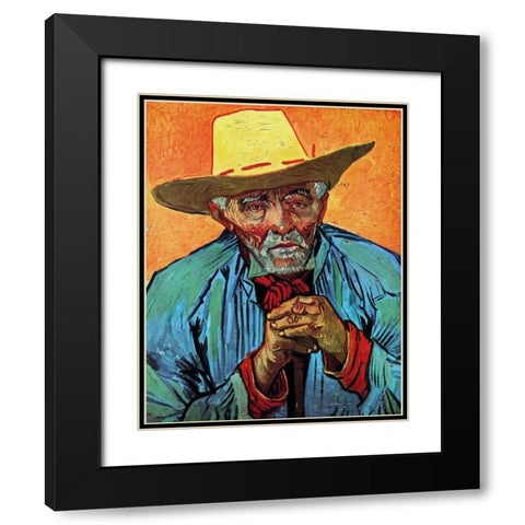 Patience Escalier Black Modern Wood Framed Art Print with Double Matting by Van Gogh, Vincent