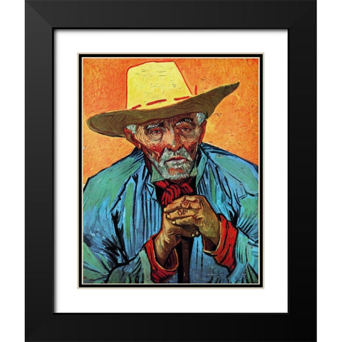 Patience Escalier Black Modern Wood Framed Art Print with Double Matting by Van Gogh, Vincent