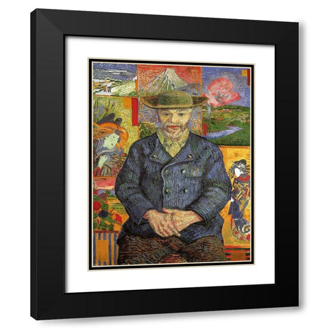 Portrait Pere Tanguy Black Modern Wood Framed Art Print with Double Matting by Van Gogh, Vincent