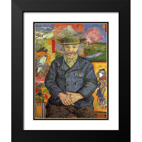 Portrait Pere Tanguy Black Modern Wood Framed Art Print with Double Matting by Van Gogh, Vincent