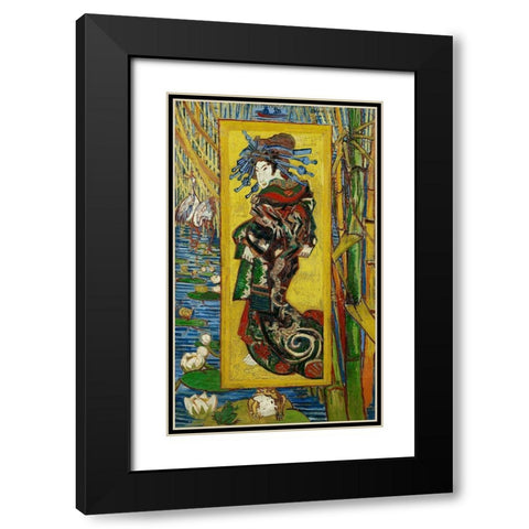 The Courtesan (After Eisen) Black Modern Wood Framed Art Print with Double Matting by Van Gogh, Vincent
