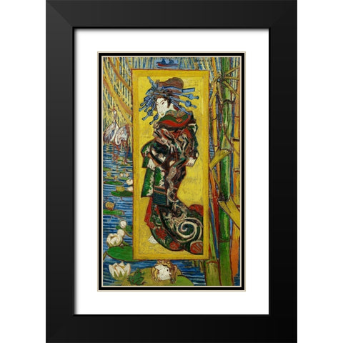 The Courtesan (After Eisen) Black Modern Wood Framed Art Print with Double Matting by Van Gogh, Vincent