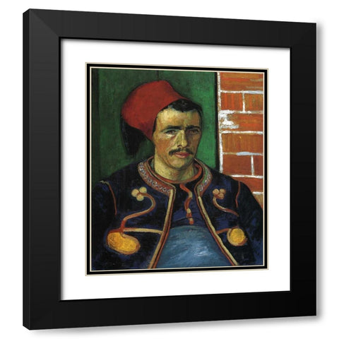 The Zouave Black Modern Wood Framed Art Print with Double Matting by Van Gogh, Vincent