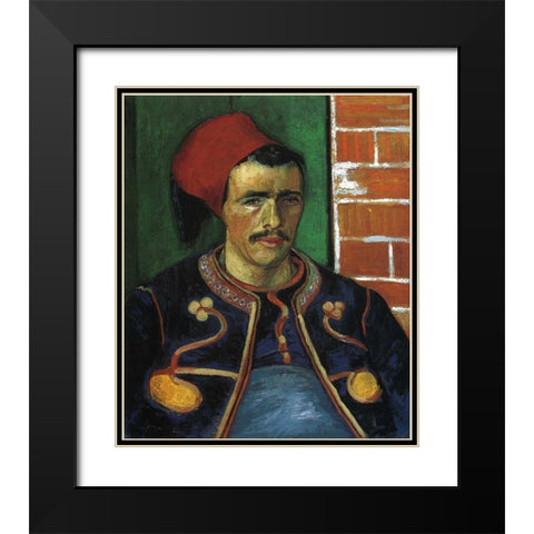 The Zouave Black Modern Wood Framed Art Print with Double Matting by Van Gogh, Vincent