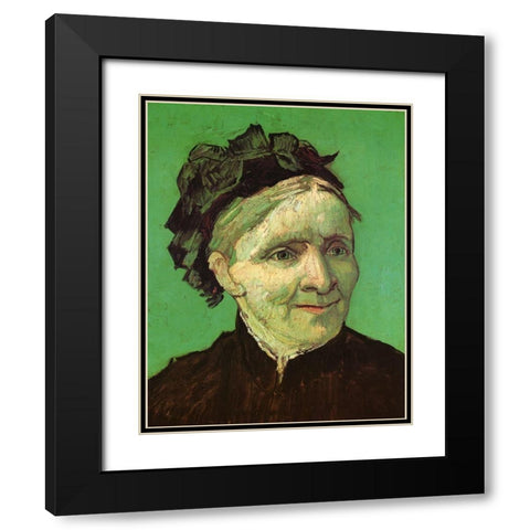 Artists Mother Black Modern Wood Framed Art Print with Double Matting by Van Gogh, Vincent