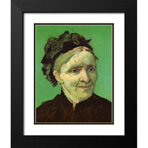 Artists Mother Black Modern Wood Framed Art Print with Double Matting by Van Gogh, Vincent