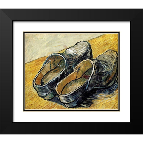 Clogs Black Modern Wood Framed Art Print with Double Matting by Van Gogh, Vincent