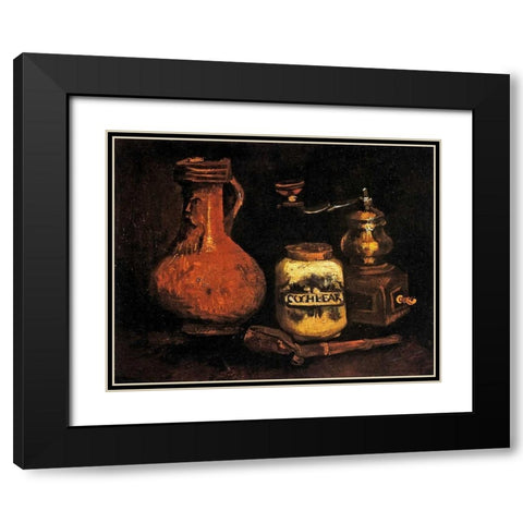 Coffee Mill Pipe Cas Jug Black Modern Wood Framed Art Print with Double Matting by Van Gogh, Vincent