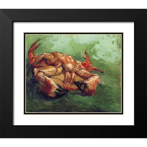 Crab On His Back Black Modern Wood Framed Art Print with Double Matting by Van Gogh, Vincent