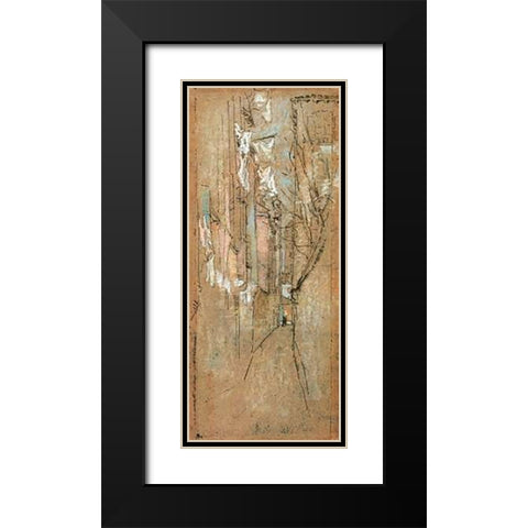 A Street In Venice 1880 Black Modern Wood Framed Art Print with Double Matting by Whistler, James McNeill