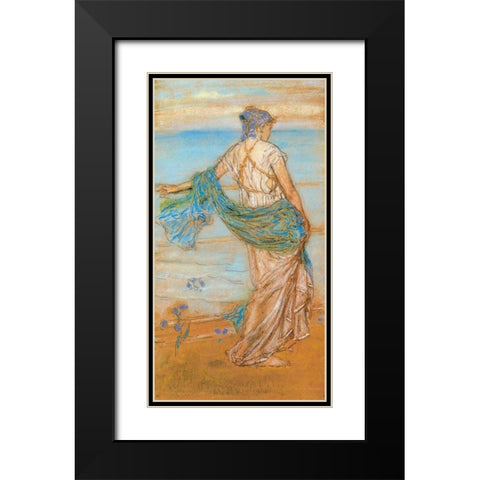 Annabel Lee Niobe 1890 Black Modern Wood Framed Art Print with Double Matting by Whistler, James McNeill