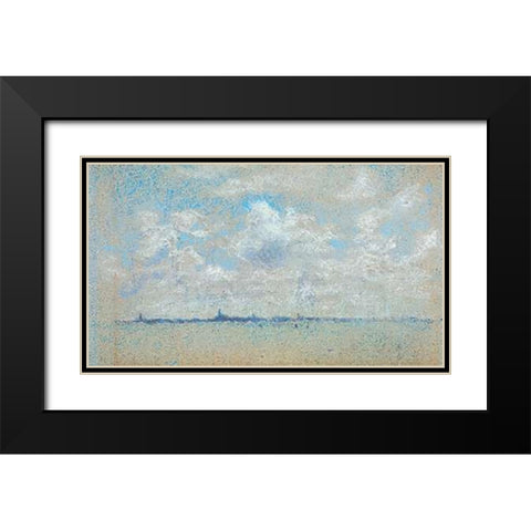 Clouds And Sky Venice 1879 Black Modern Wood Framed Art Print with Double Matting by Whistler, James McNeill