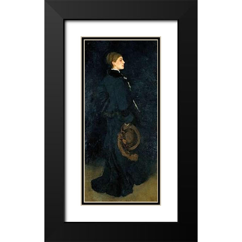 Miss Rosa Corder Black Modern Wood Framed Art Print with Double Matting by Whistler, James McNeill