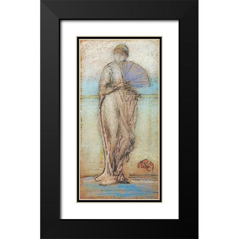 Resting 1870 Black Modern Wood Framed Art Print with Double Matting by Whistler, James McNeill