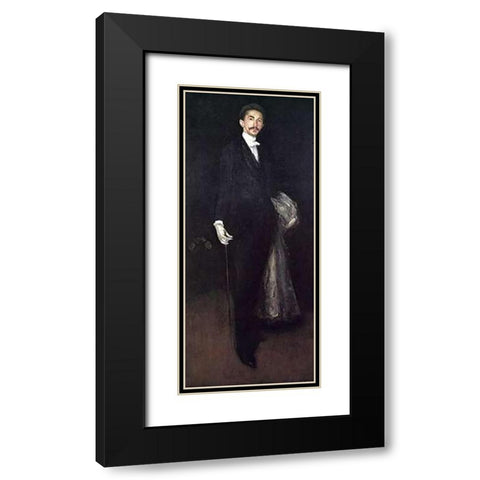 Robert Comte De Montesquiou-Fezensac Black Modern Wood Framed Art Print with Double Matting by Whistler, James McNeill