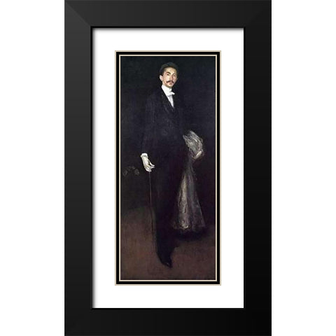 Robert Comte De Montesquiou-Fezensac Black Modern Wood Framed Art Print with Double Matting by Whistler, James McNeill